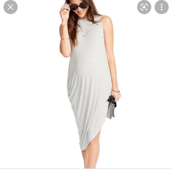 Hatch Highline Asymmetrical Jersey Dress Size OS One Size - Picture 2 of 9